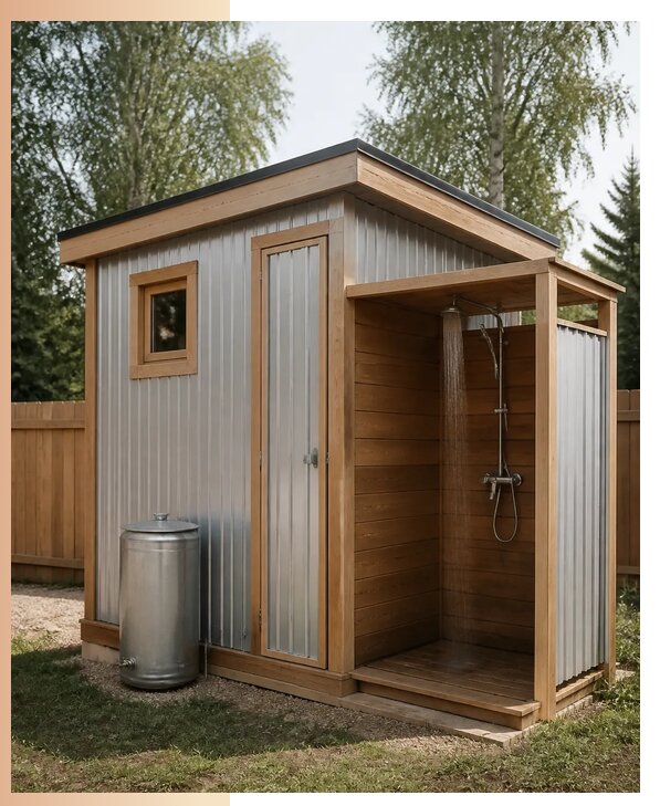 Изготовление и установка дачных бытовок с душем в Чайковском